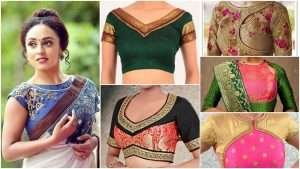 Latest blouse front neck designs