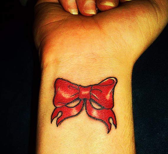 Red Bow Tattoo