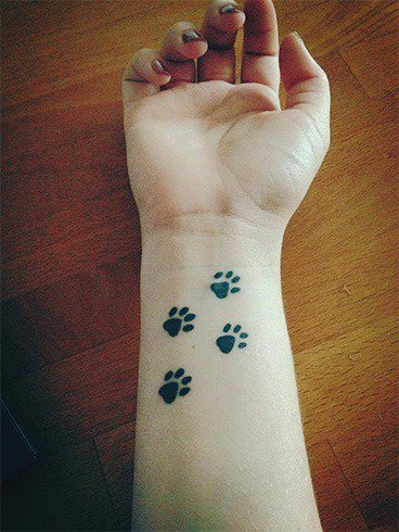 Pet paw tattoo