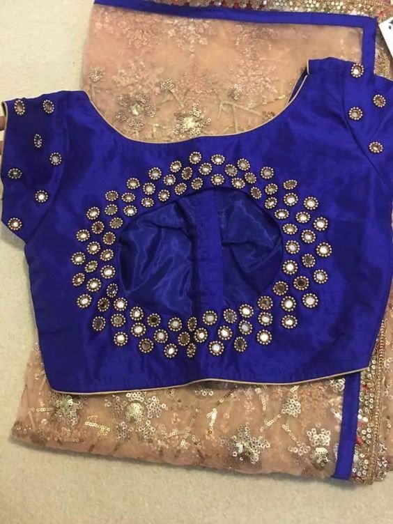 Mirror Work Saree Blouse