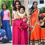 Mother daughter matching party dresses