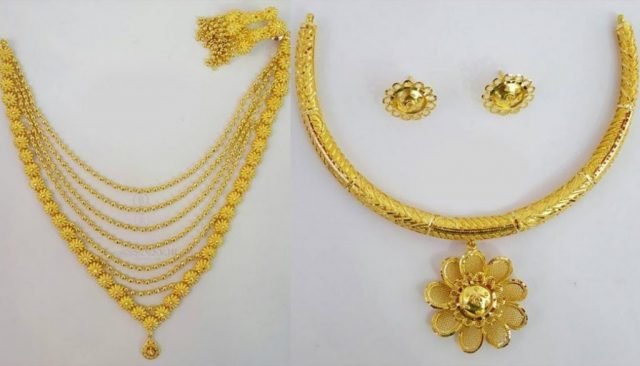 Designer gold necklace for women
