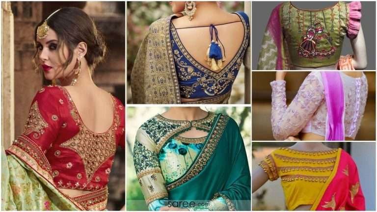 Best stunning latest saree blouse neck designs