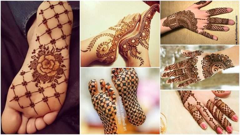 Easy and simple jewelry style mehndi design for beginners