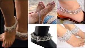 Antique silver anklet designs for women