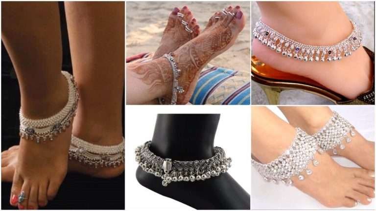 Antique silver anklet designs for women