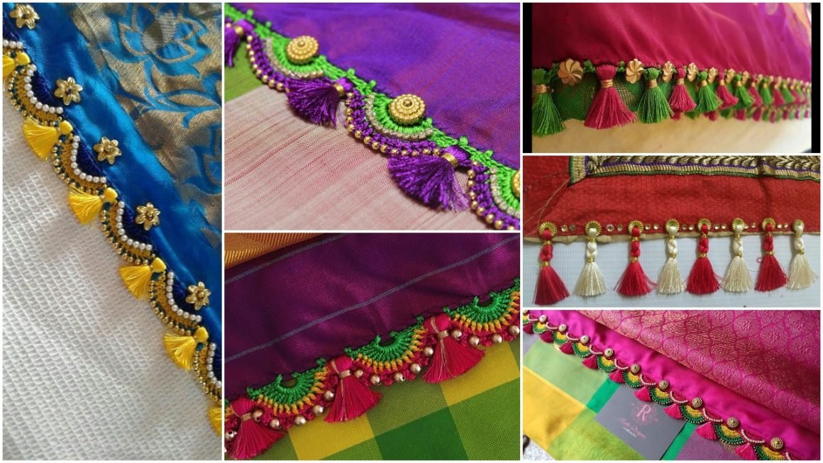 Simple pattu and silk saree kuchu design – Simple Craft Idea