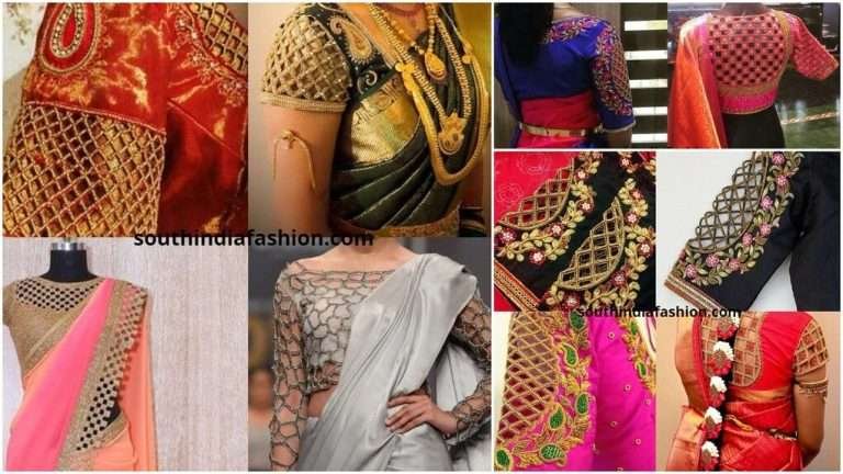 Mesh style cutwork blouses trending in 2019