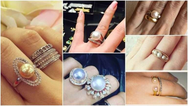 Beautiful pearl wedding ring designs