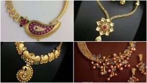 Trendy gold necklace set