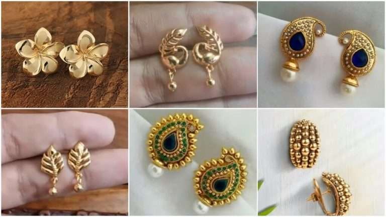 light weight daily wear gold earring