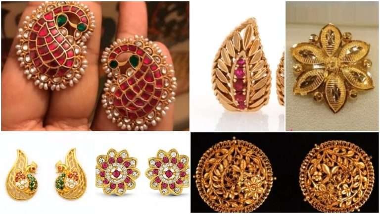 Latest gold earrings for girls