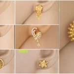 Stylish gold ear tops designs