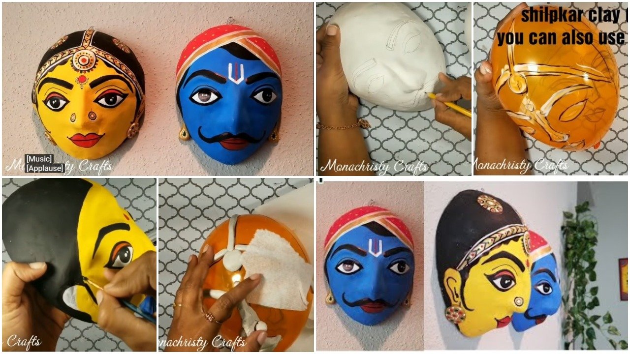 How to make mask with paper mache - Simple Ideas