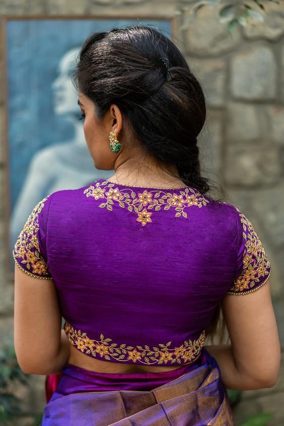 Blouse designs for silk sarees - Simple Craft Idea