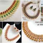 Pearl leaf necklace bridal jewelry