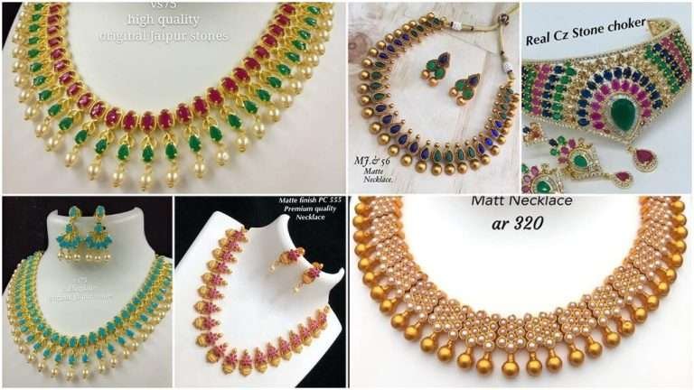 Pearl leaf necklace bridal jewelry