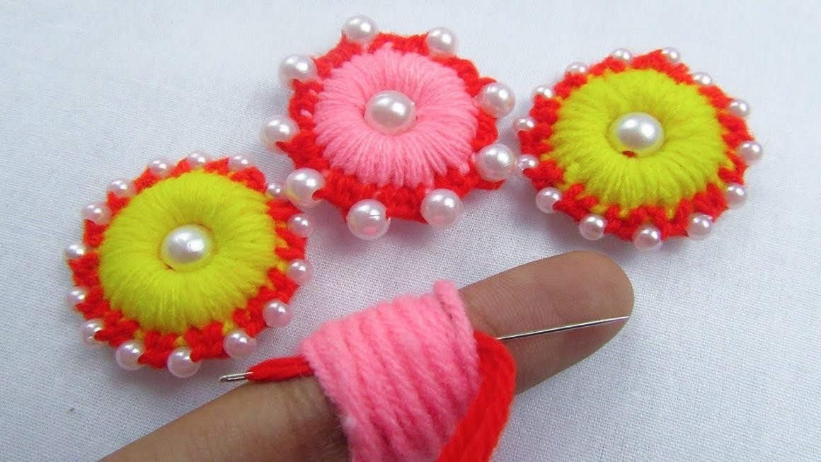 Easy flower embroidery trick