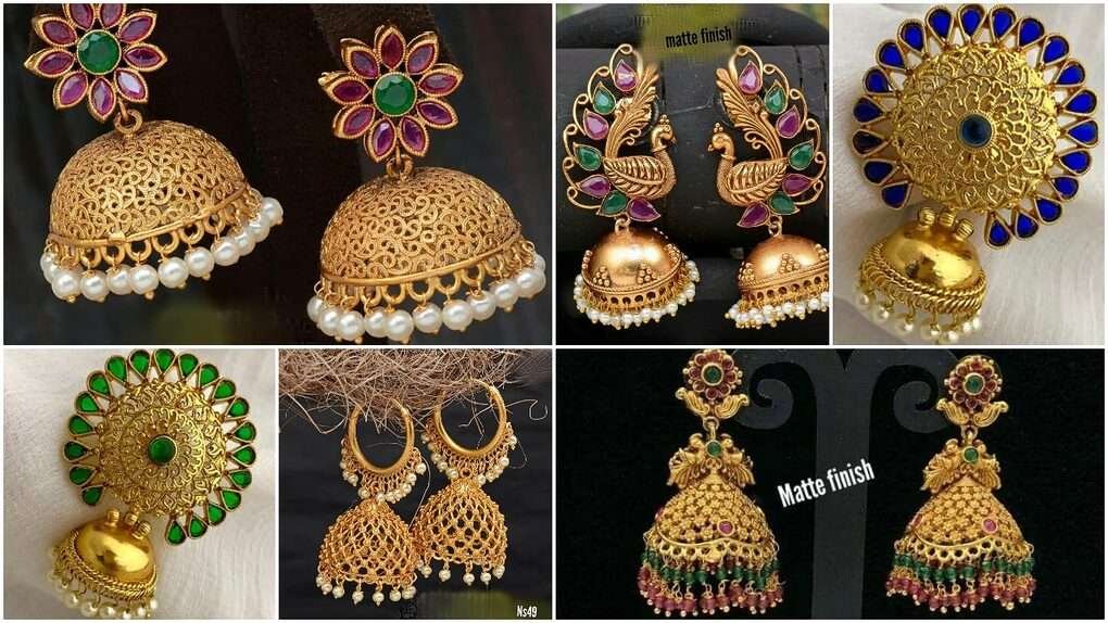 Lightweight Gold Latkan Earrings