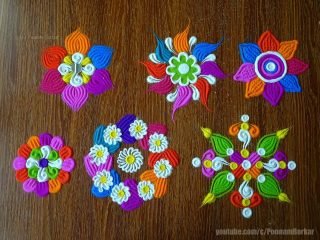 Learn basic techniques to draw rangoli using a fork