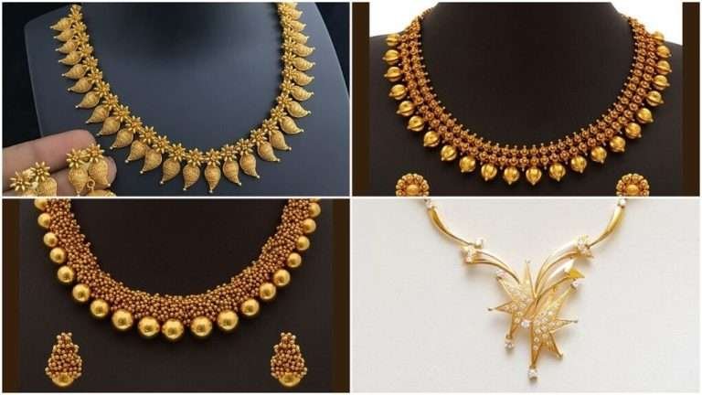 10 Designer Light Weight Gold Necklace for Women