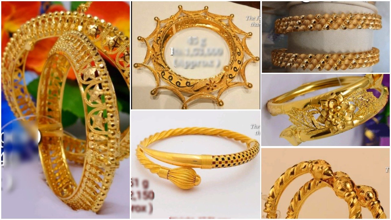 Trendy gold bangle