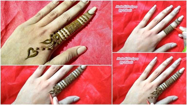 Most stylish finger mehndi design for hand