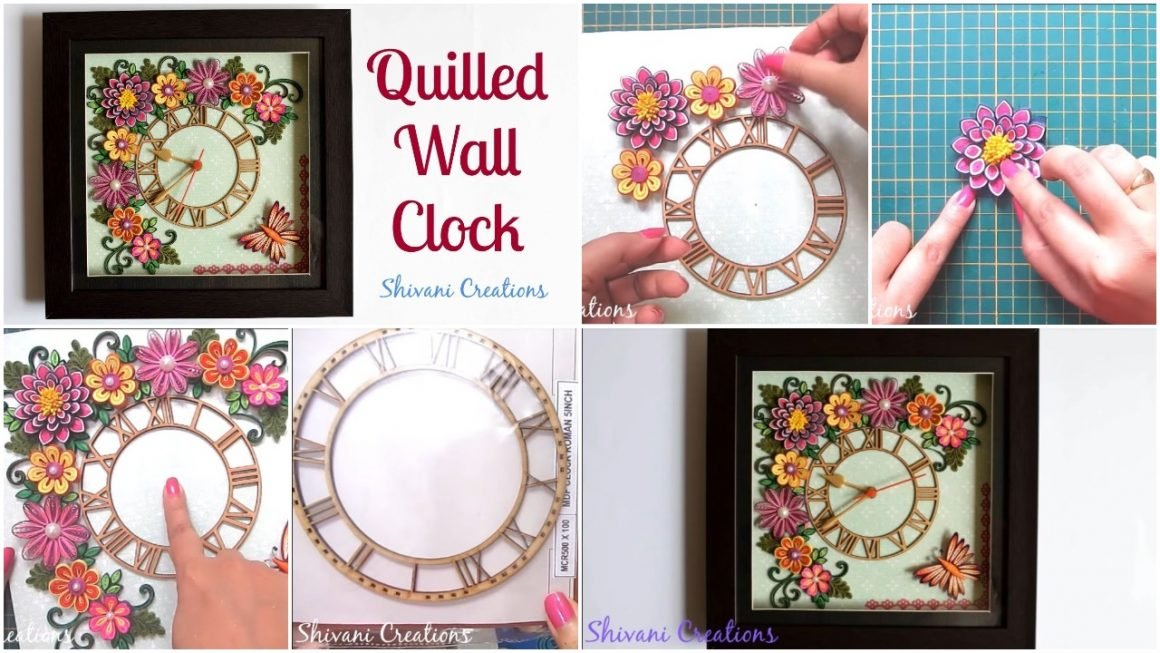 Quilled wall hanging watch
