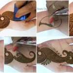 Arabic henna design from comb