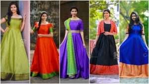 20 Stylish Ethnic Long Dress to Re-use Old Silk Sarees