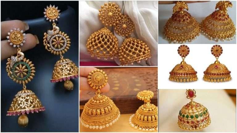 20 Latest Gold Antique Jhumka Designs