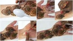 Latest trick mehndi design with spoon