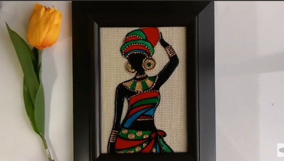 African lady painting