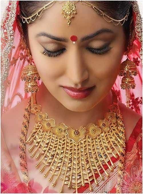 Bridal gold necklace