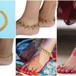 Bride gold anklet design