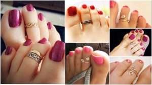 Designer gold plated and silver toe rings