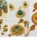 Latest gold pendant set