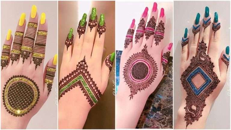 Stylish and beautiful back hand mehndi designs