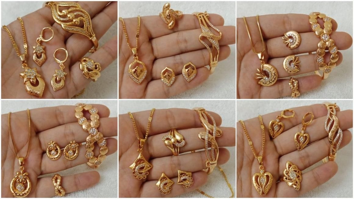 Latest gold bracelet and ring designs