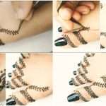 Simple mehndi design for feet