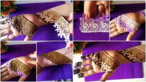 Easy lace mehndi trick for beginners