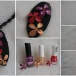 Copper wire and nail polish pendant