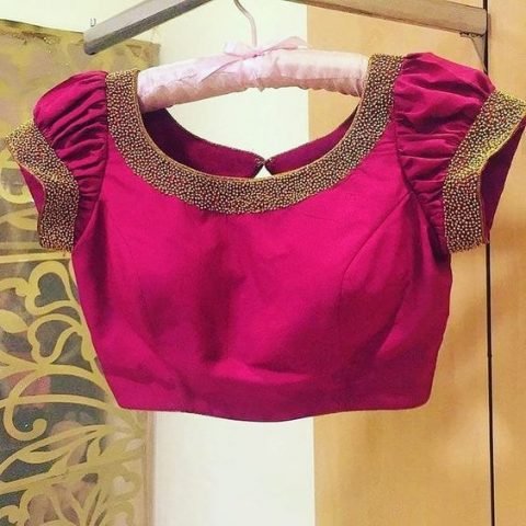 Trendy saree blouse neck designs - Simple Craft Idea