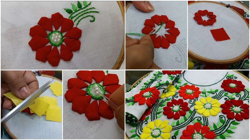 embroidery style stitch for kurthi