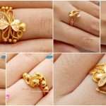 Light weight gold rings for women