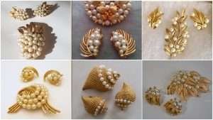 Designer pearl earring and pendant sets