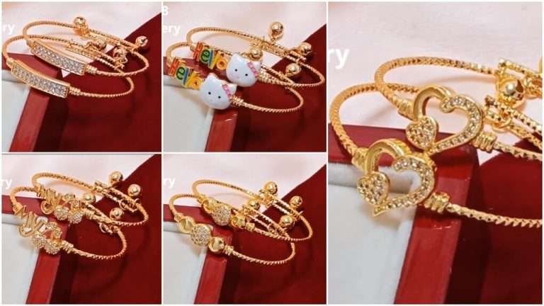 Baby gold bangle design