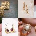 gold stud earrings