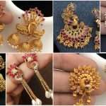 peacock design earrings