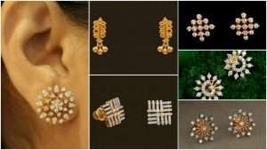 Latest gold stud earrings under 5 grams